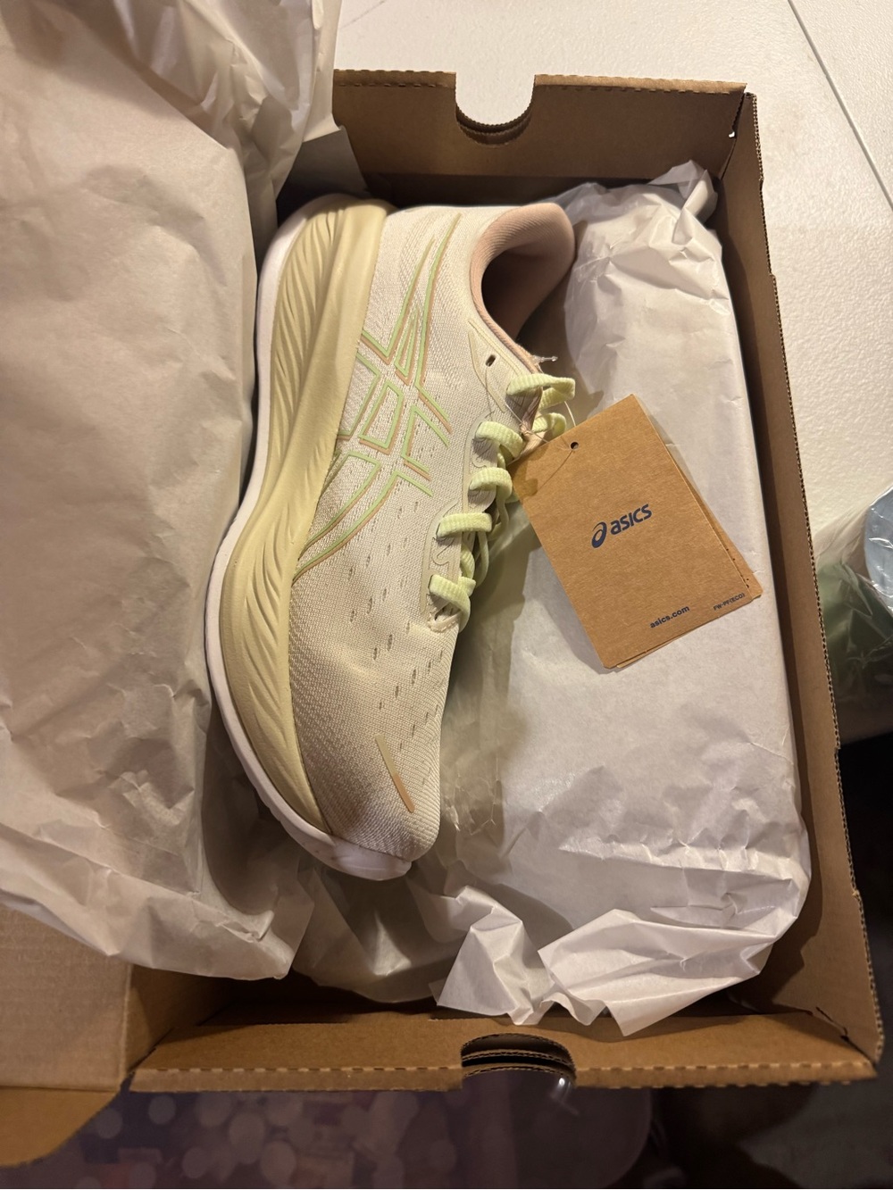 ASICS Women’s Sneakers in Pale Yellow and Cream
